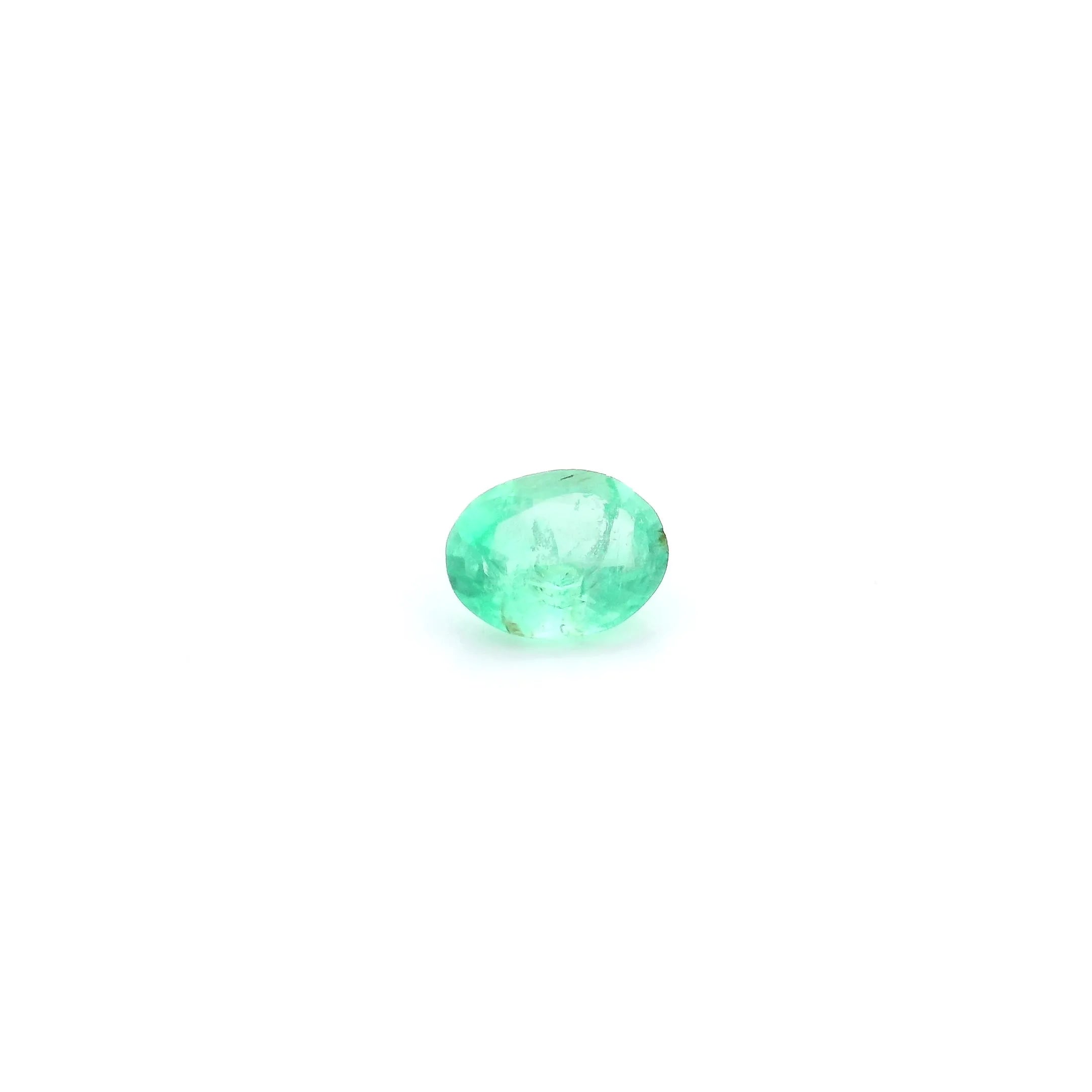 0.32ct Oval Natural Emerald (Colour Green, Clarity Slightly Included, Cut Faceted)
