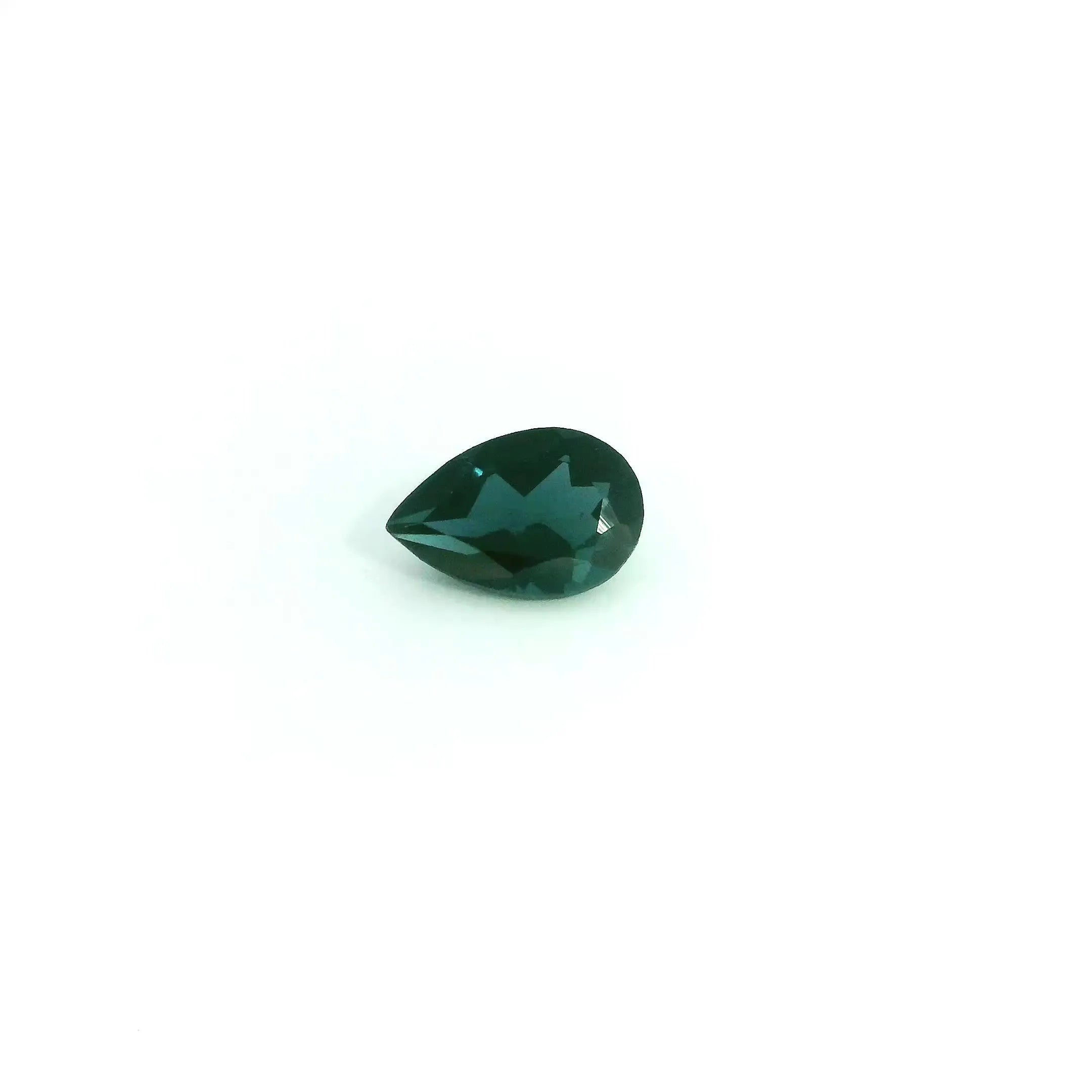 0.41ct Pear Natural Tourmaline (Colour Blue, Clarity Slightly Included, Cut Faceted)