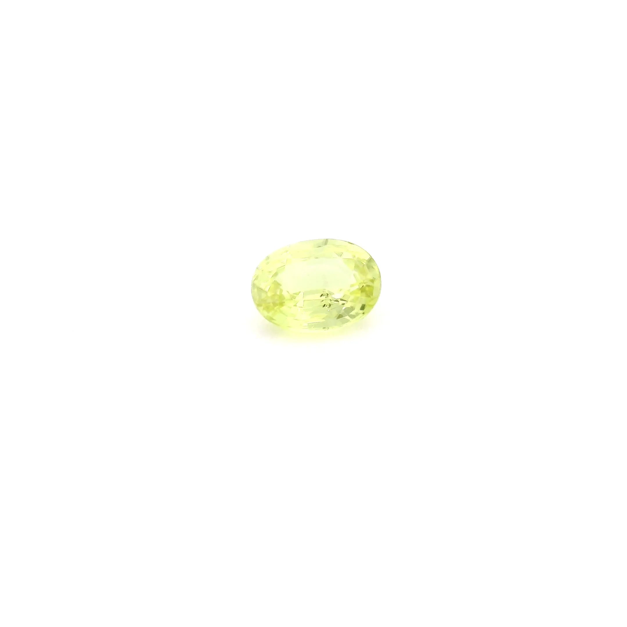 0.42ct Oval Natural Sapphire (Colour Yellow, Clarity Eye Clean, Cut Faceted)