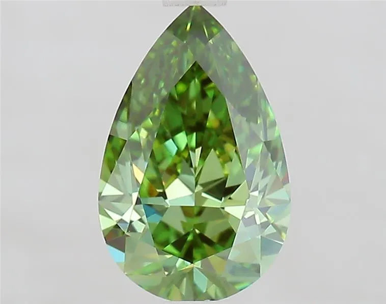 1.43ct Pear Lab Grown Diamond (Colour Fancy Vivid Green, Clarity VVS2, IGI Certified)