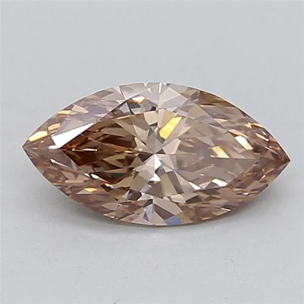 1.57ct Marquise Lab Grown Diamond (Colour Fancy Light Brown, Clarity VS1, IGI Certified)