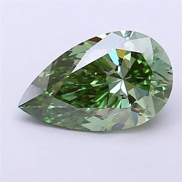 1.58ct Pear Lab Grown Diamond (Colour Fancy Vivid Green, Clarity VS1, IGI Certified)