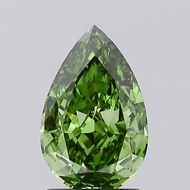 1.58ct Pear Lab Grown Diamond (Colour Fancy Vivid Green, Clarity VS1, IGI Certified)