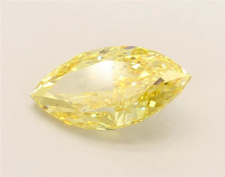 2.08ct Marquise Lab Grown Diamond (Colour Fancy Vivid Yellow, Clarity VS2, IGI Certified)