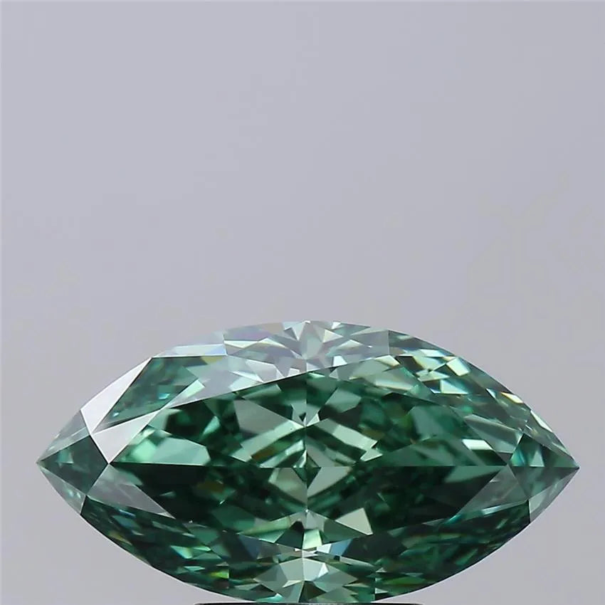 3.04ct Marquise Lab Grown Diamond (Colour Fancy Vivid Green, Clarity VVS2, IGI Certified)