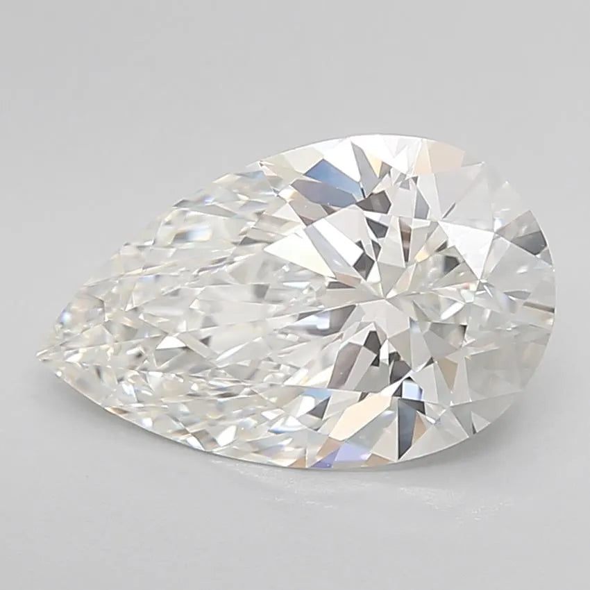 3.04ct Pear Lab Grown Diamond (Colour F, Clarity IF, Cut EX, IGI Certified)