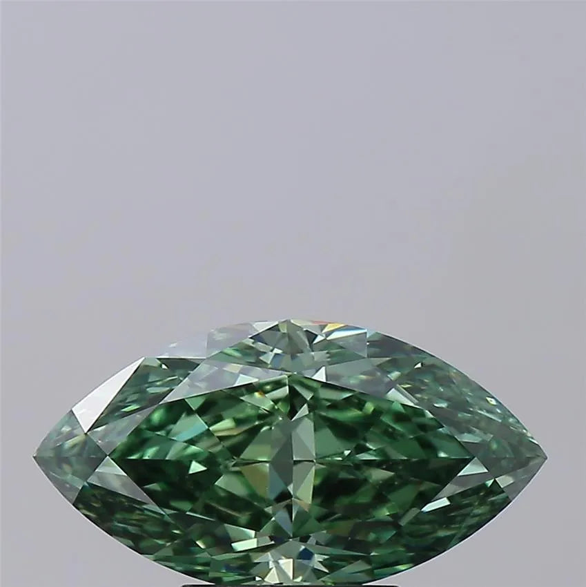 3.05ct Marquise Lab Grown Diamond (Colour Fancy Vivid Green, Clarity VS1, IGI Certified)