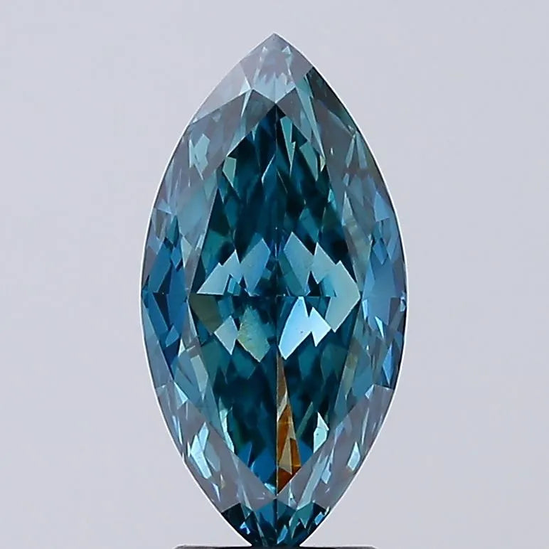 3.08ct Marquise Lab Grown Diamond (Colour Fancy Vivid Blue, Clarity VS1, IGI Certified)