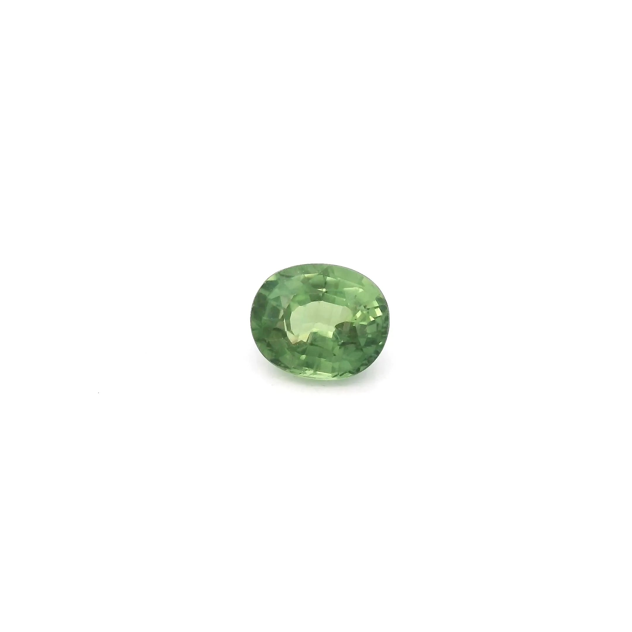0.77ct Oval Natural Sapphire (Colour Green, Clarity Eye Clean, Cut Faceted)