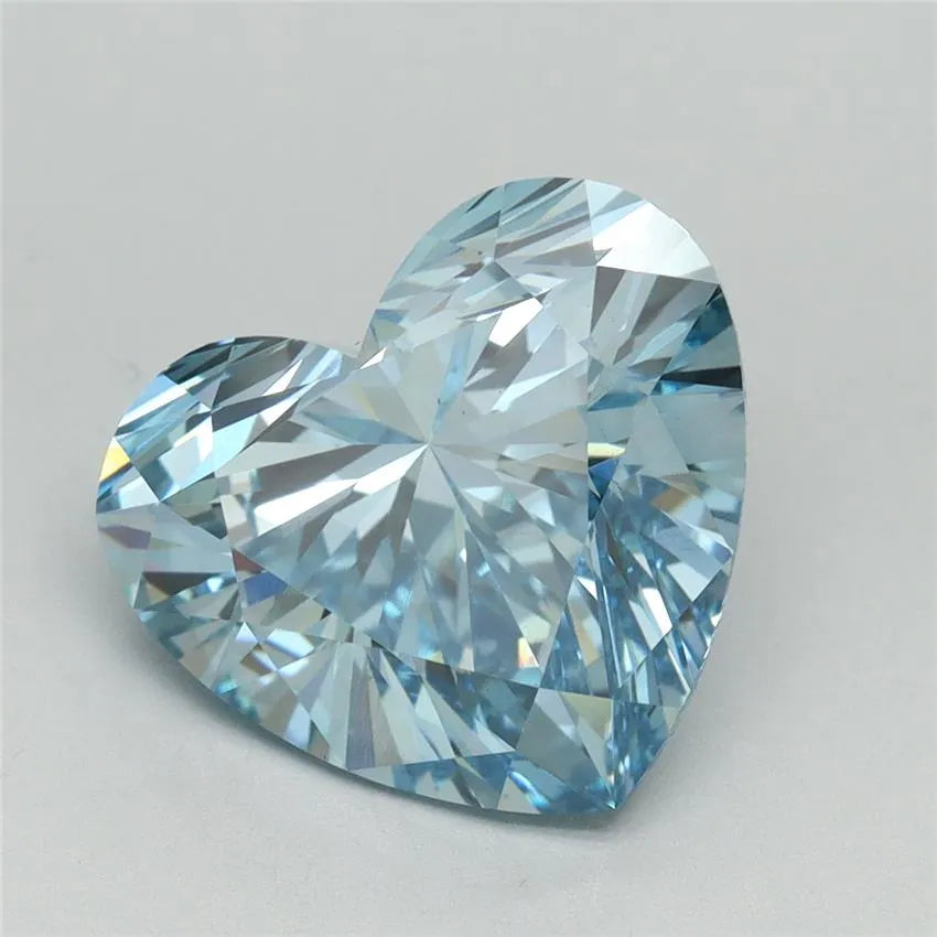 5.29ct Heart Lab Grown Diamond (Colour Fancy Vivid Blue, Clarity VS1, IGI Certified)