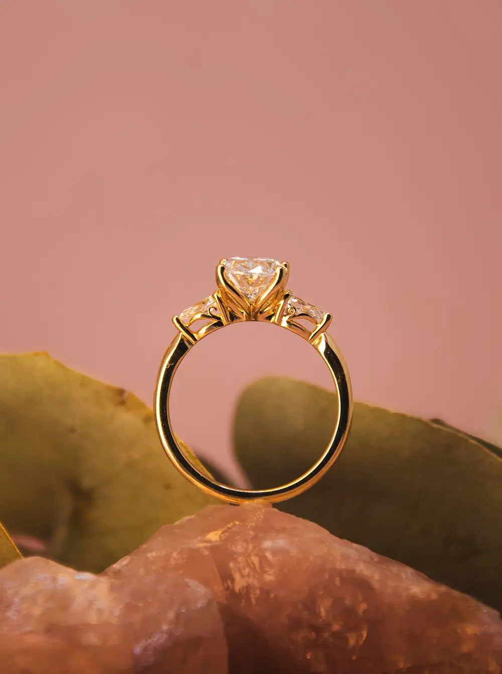 The Garden Oval Three-Stone Ring