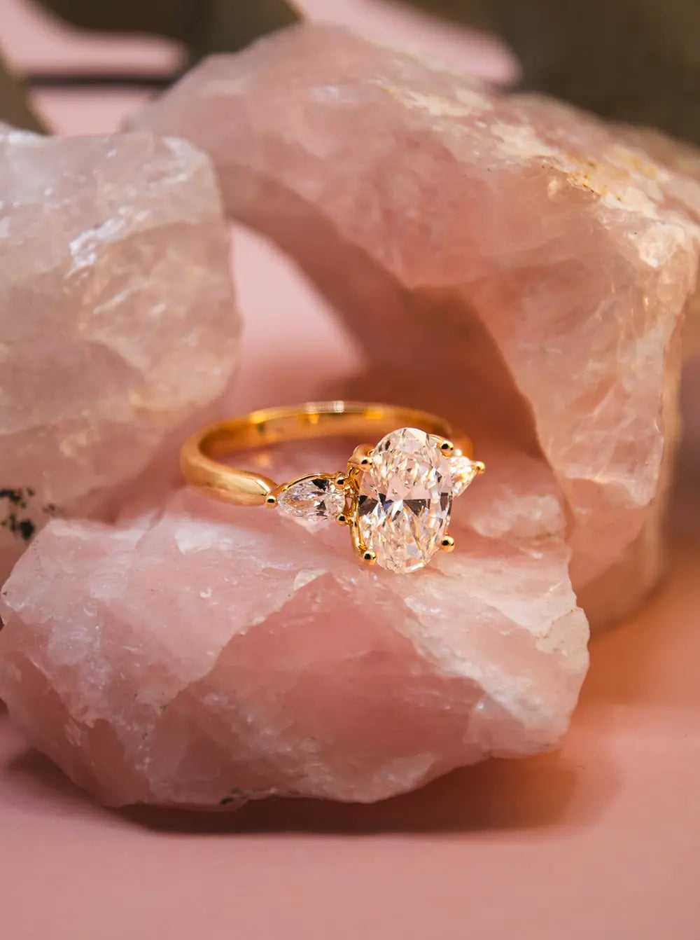 The Garden Oval Three-Stone Ring