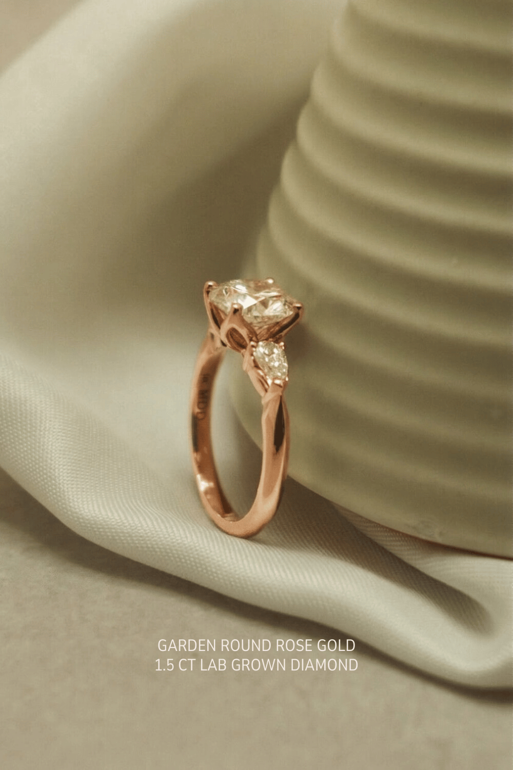 The Garden Round Three-Stone Ring