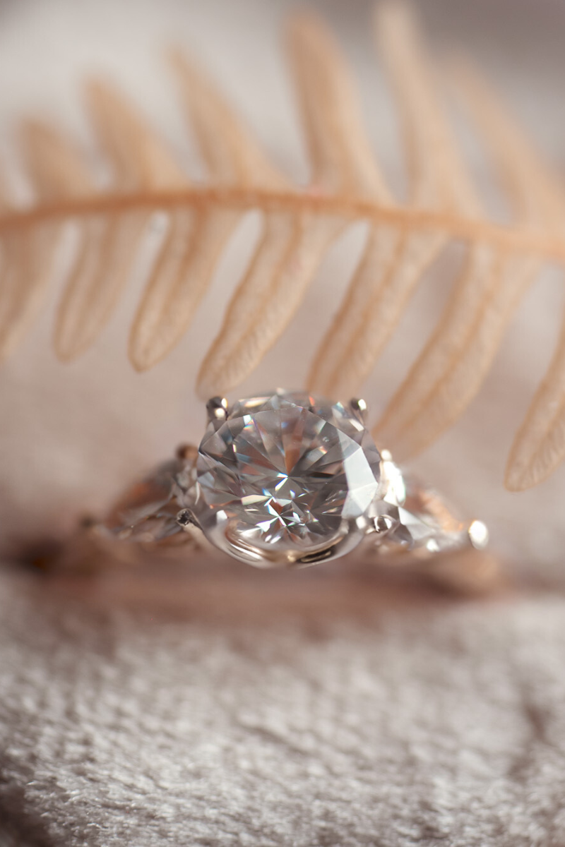 The Garden - Sapphire and Diamonds Three-Stone Ring