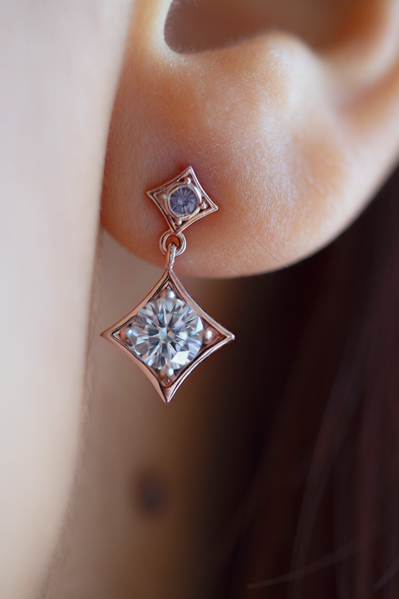 StarLight Lab Diamond Dangle Earrings