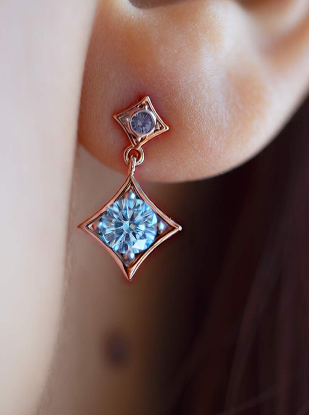 StarLight Lab Diamond Dangle Earrings