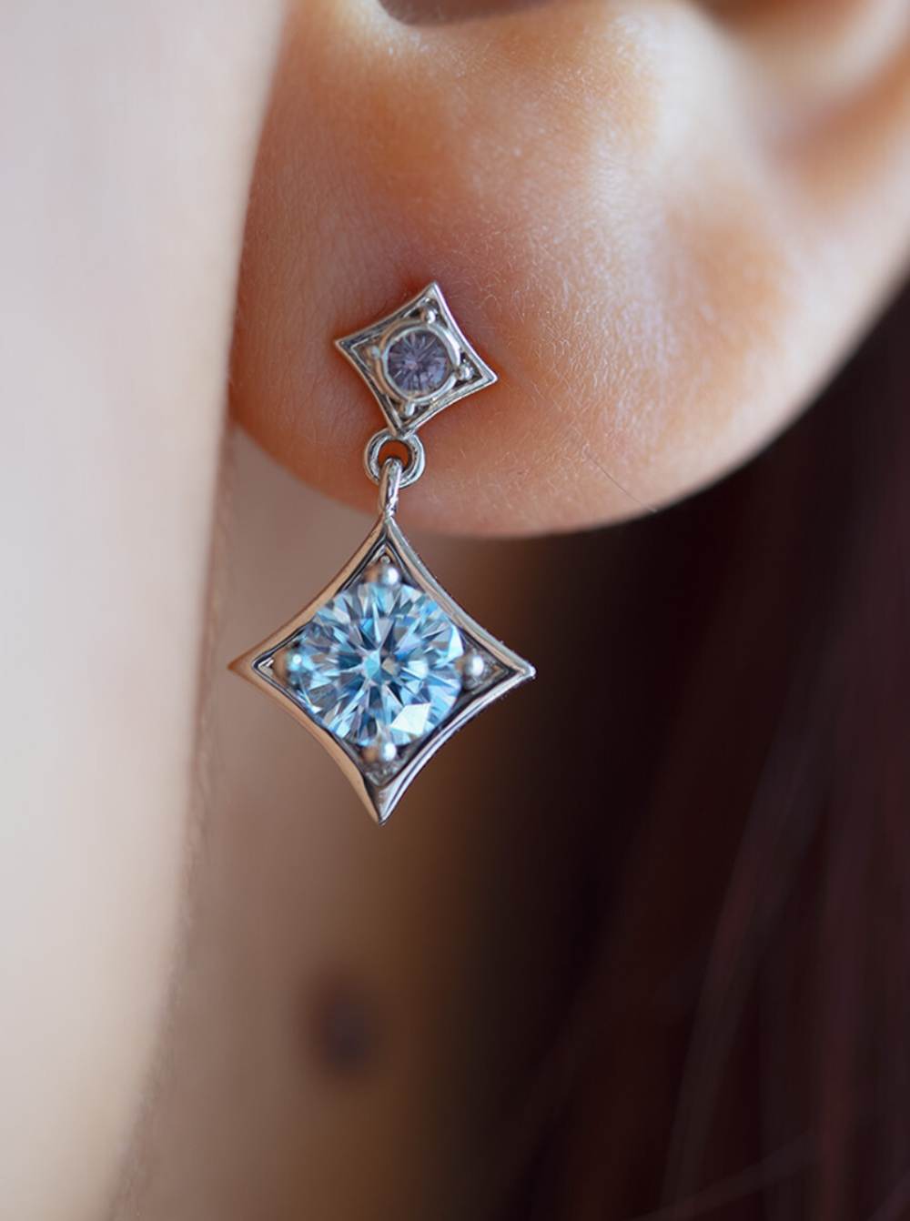 StarLight Topaz Dangle Earrings