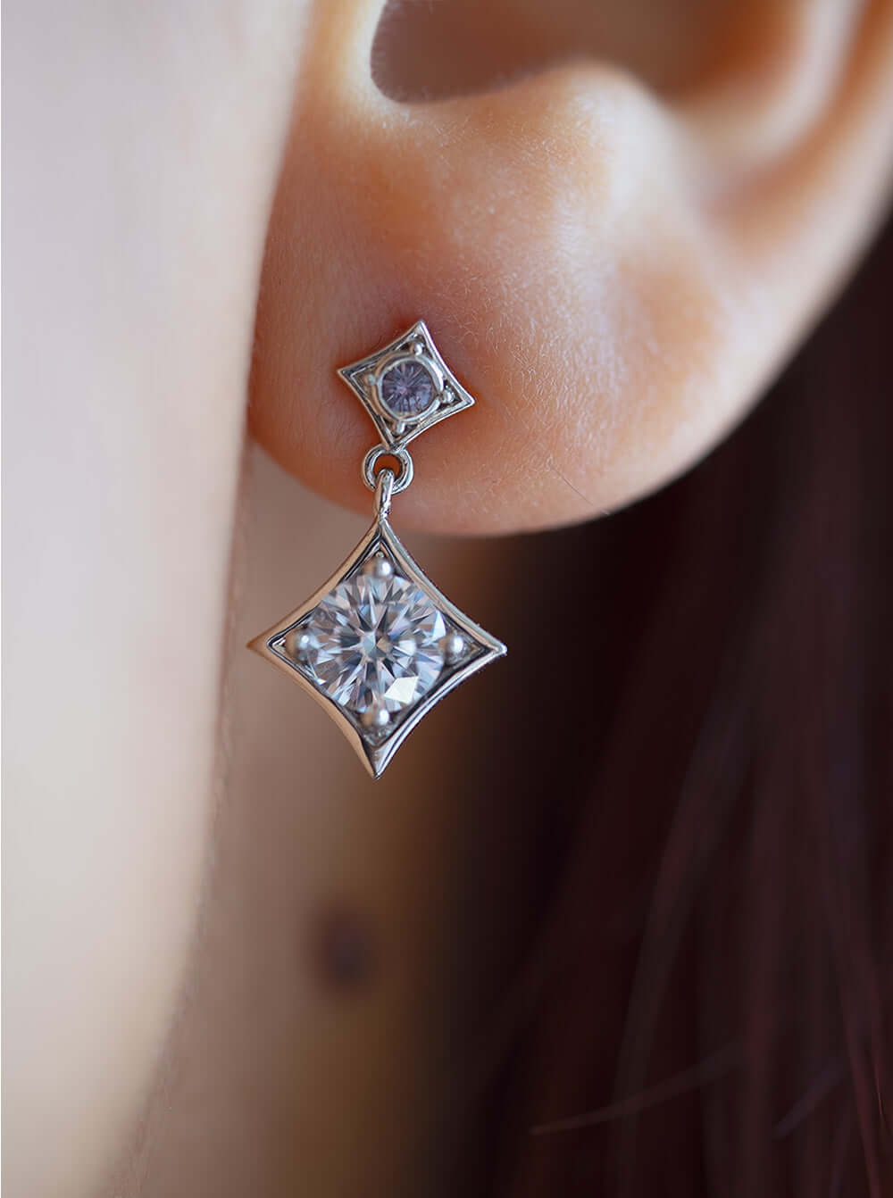 StarLight Lab Diamond Dangle Earrings