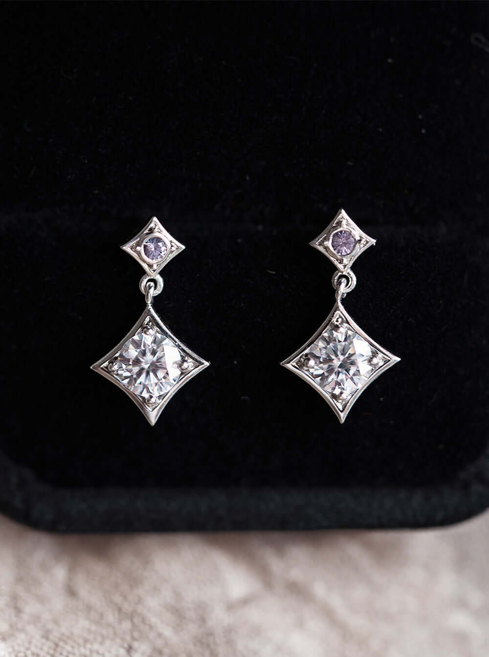 StarLight Lab Diamond Dangle Earrings