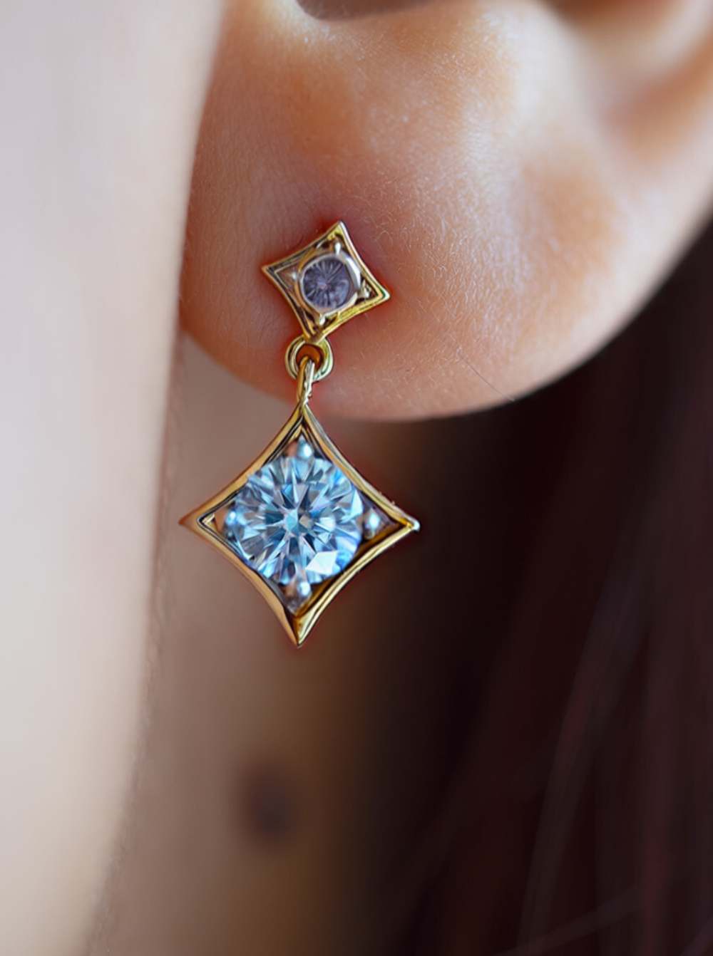 StarLight Topaz Dangle Earrings