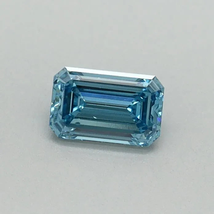 0.30ct Emerald Lab Grown Diamond (Colour Fancy Vivid Blue, Clarity VS2, IGI Certified)