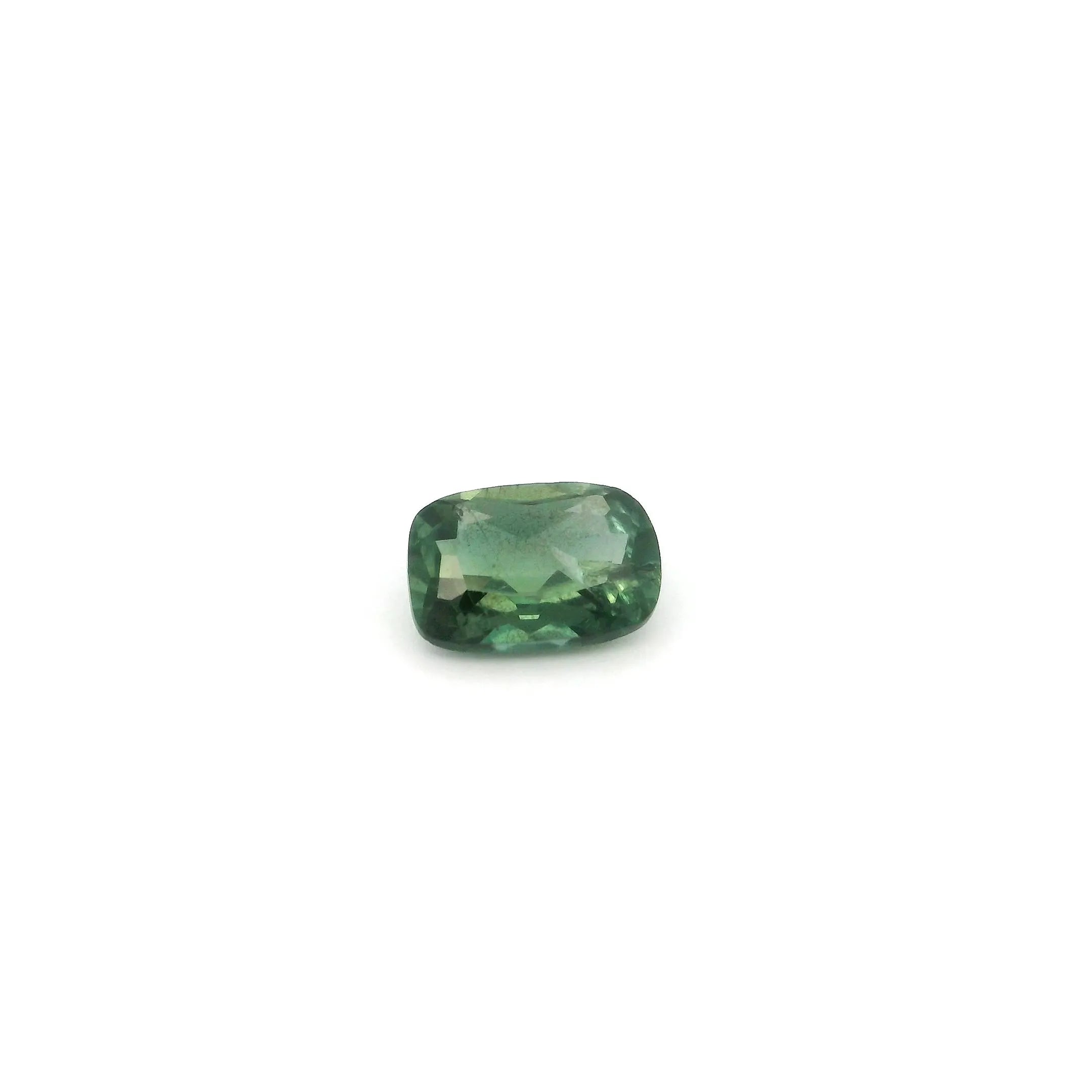 0.65ct Cushion Natural Sapphire (Colour Green, Clarity Eye Clean, Cut Faceted)