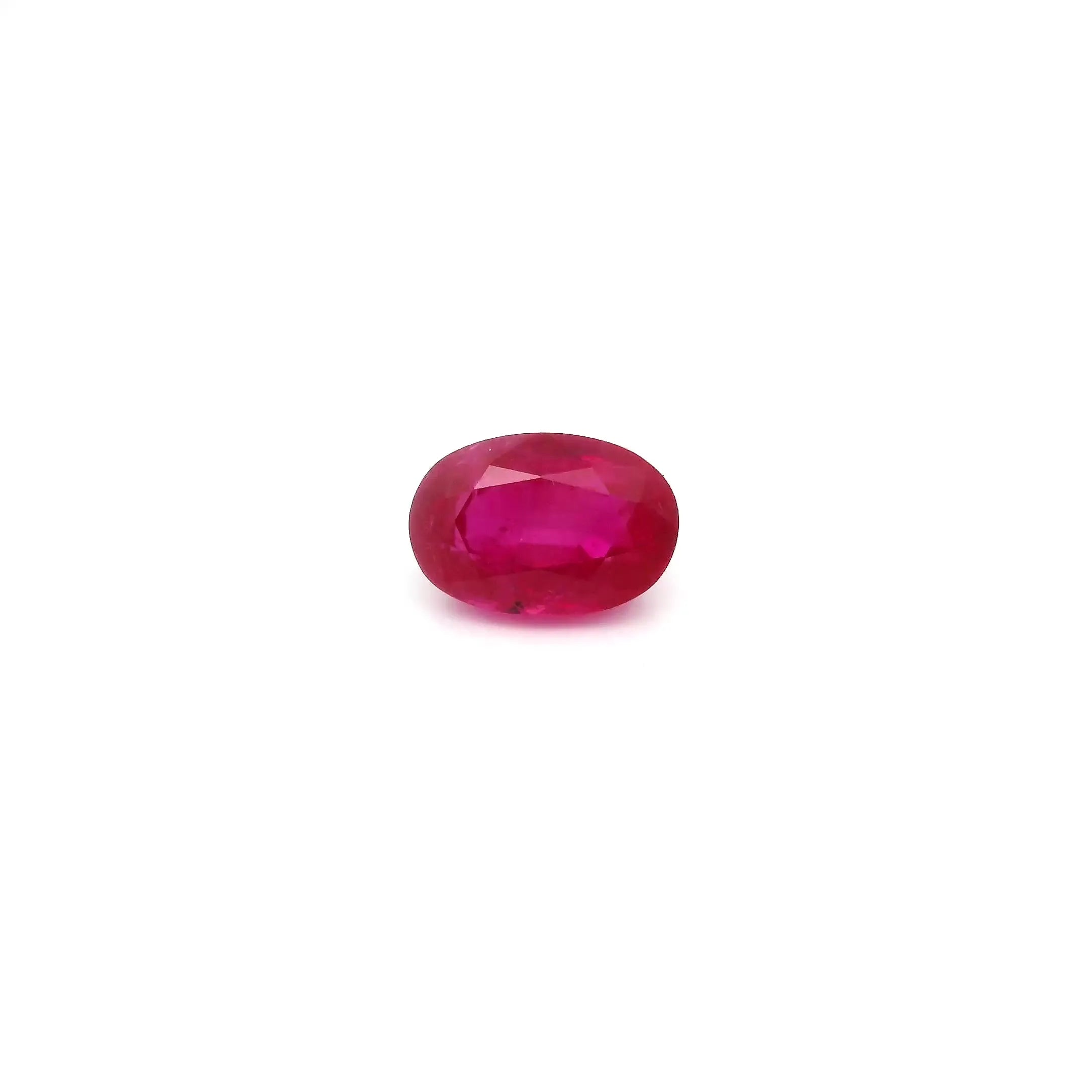 0.86ct Oval Natural Ruby (Colour Red, Clarity Slightly Included, Cut Faceted)