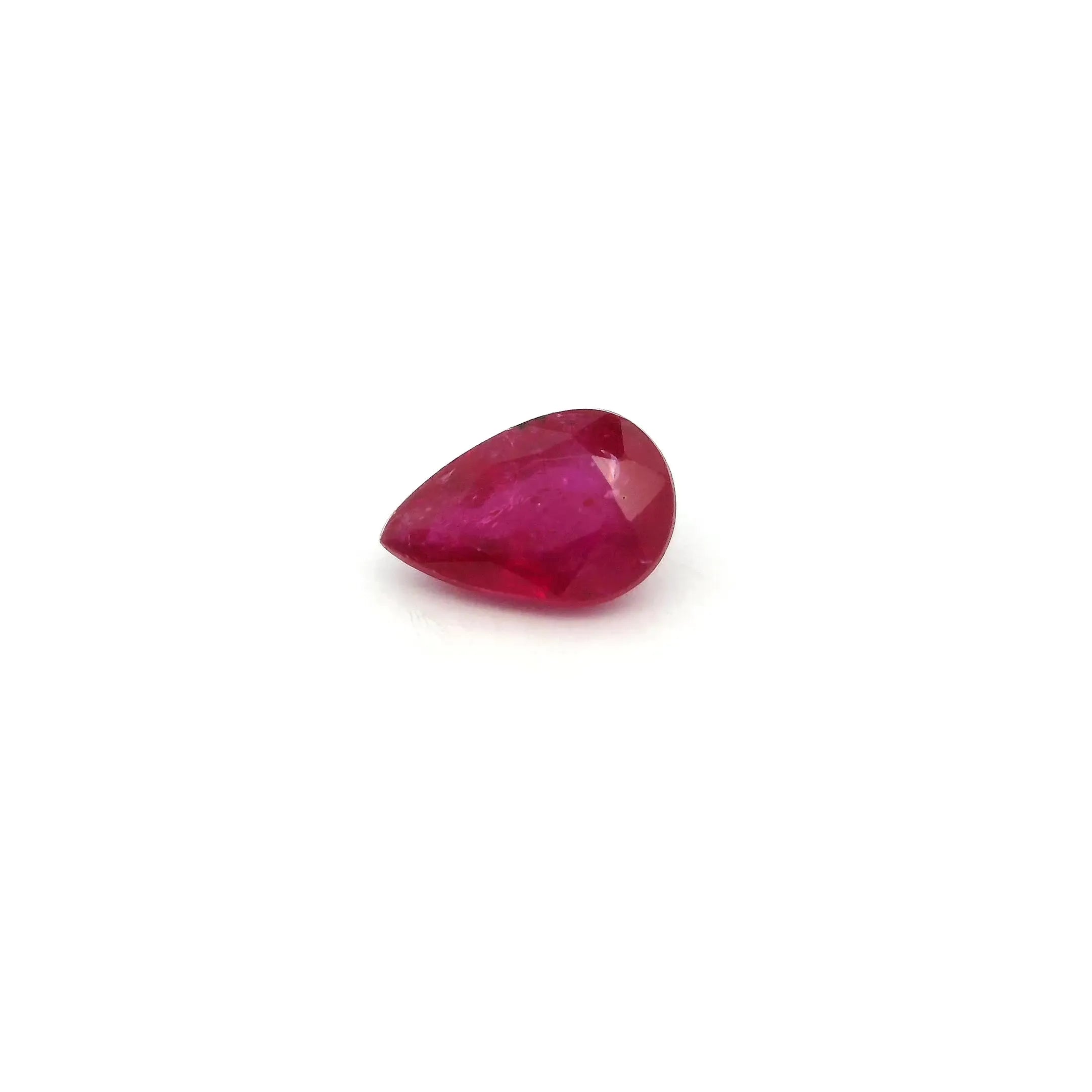 0.87ct Pear Natural Ruby (Colour Red, Clarity Slightly Included, Cut Faceted)