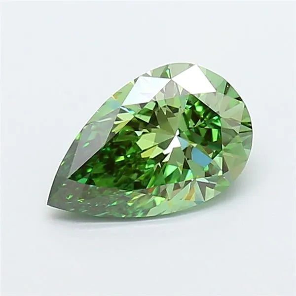 1.31ct Pear Lab Grown Diamond (Colour Fancy Vivid Green, Clarity VS1, IGI Certified)