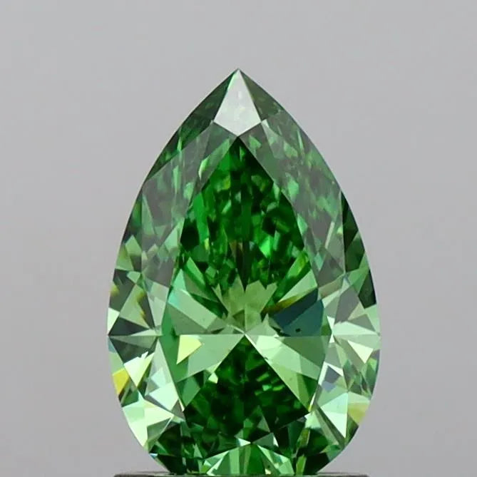 1.41ct Pear Lab Grown Diamond (Colour Fancy Vivid Green, Clarity VS2, IGI Certified)