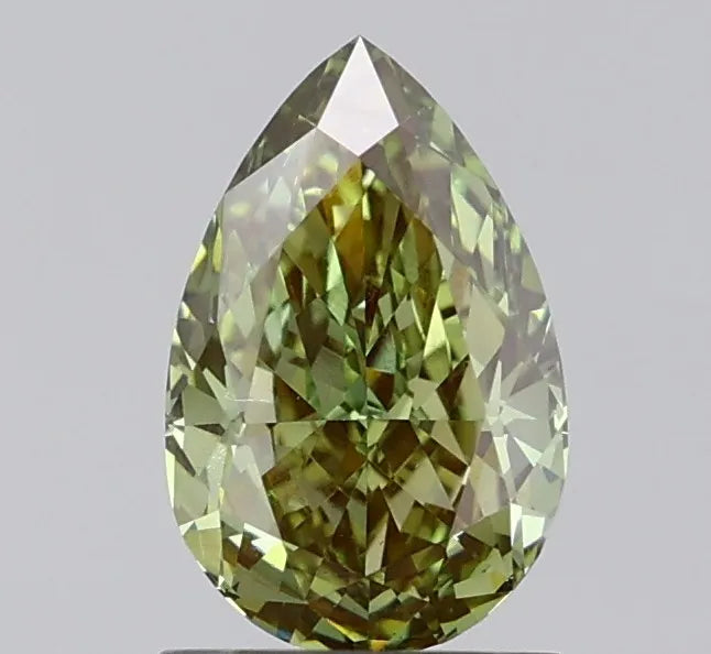 1.51ct Pear Lab Grown Diamond (Colour Fancy Vivid Green, Clarity VS1, IGI Certified)