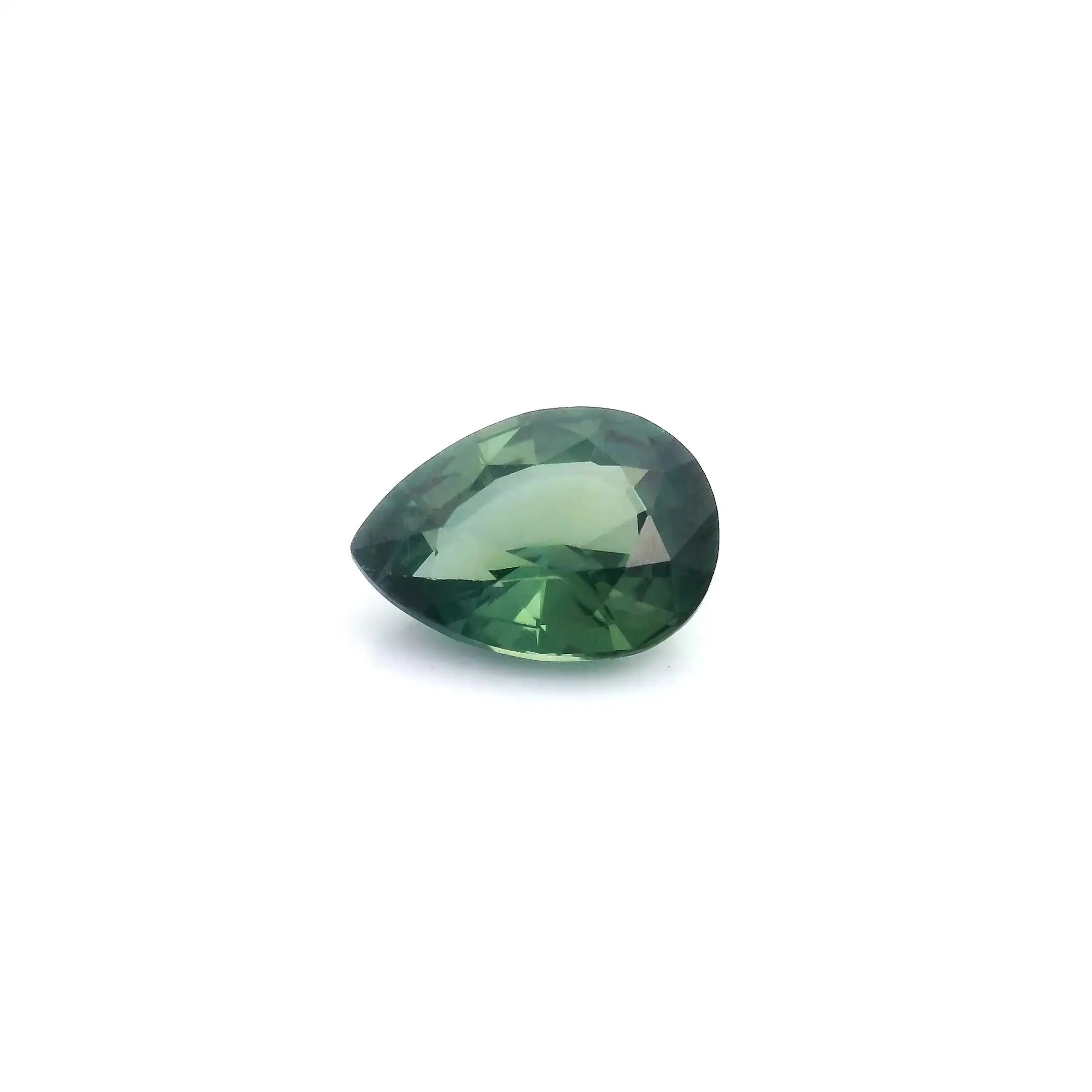 1.53ct Pear Natural Sapphire (Colour Green, Clarity Slightly Included, Cut Faceted)