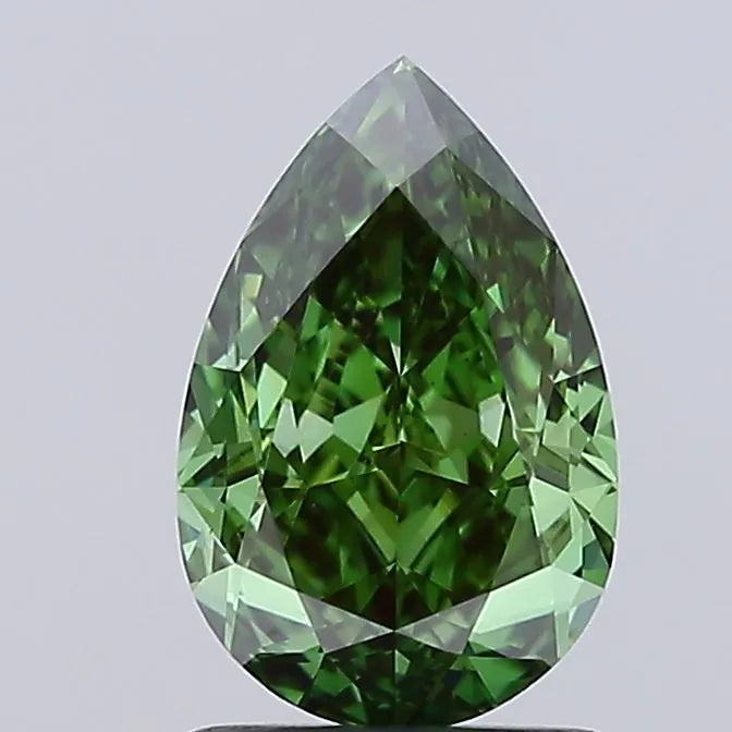 1.54ct Pear Lab Grown Diamond (Colour Fancy Vivid Green, Clarity VS1, IGI Certified)