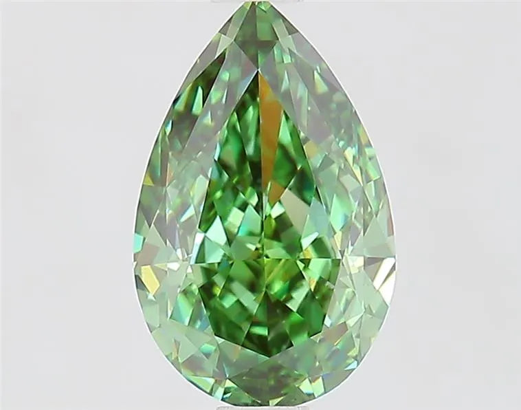 1.55ct Pear Lab Grown Diamond (Colour Fancy Vivid Green, Clarity VS1, IGI Certified)