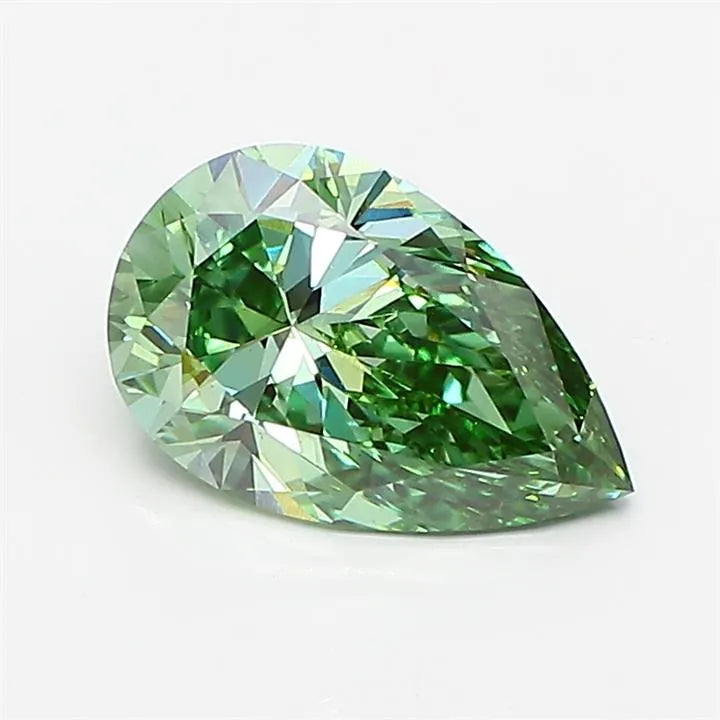 1.58ct Pear Lab Grown Diamond (Colour Fancy Vivid Green, Clarity VS1, IGI Certified)