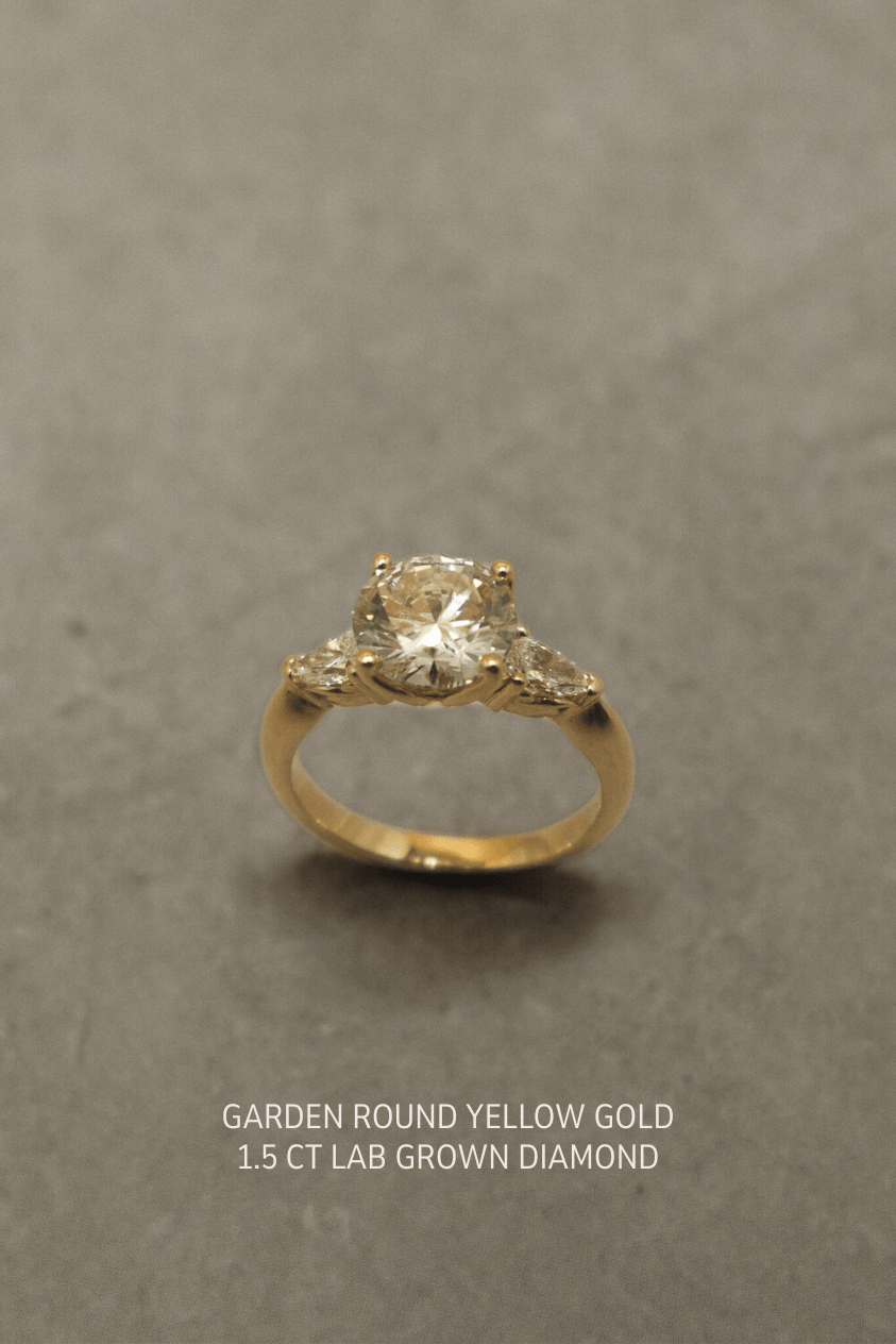 The Garden Round Three-Stone Ring