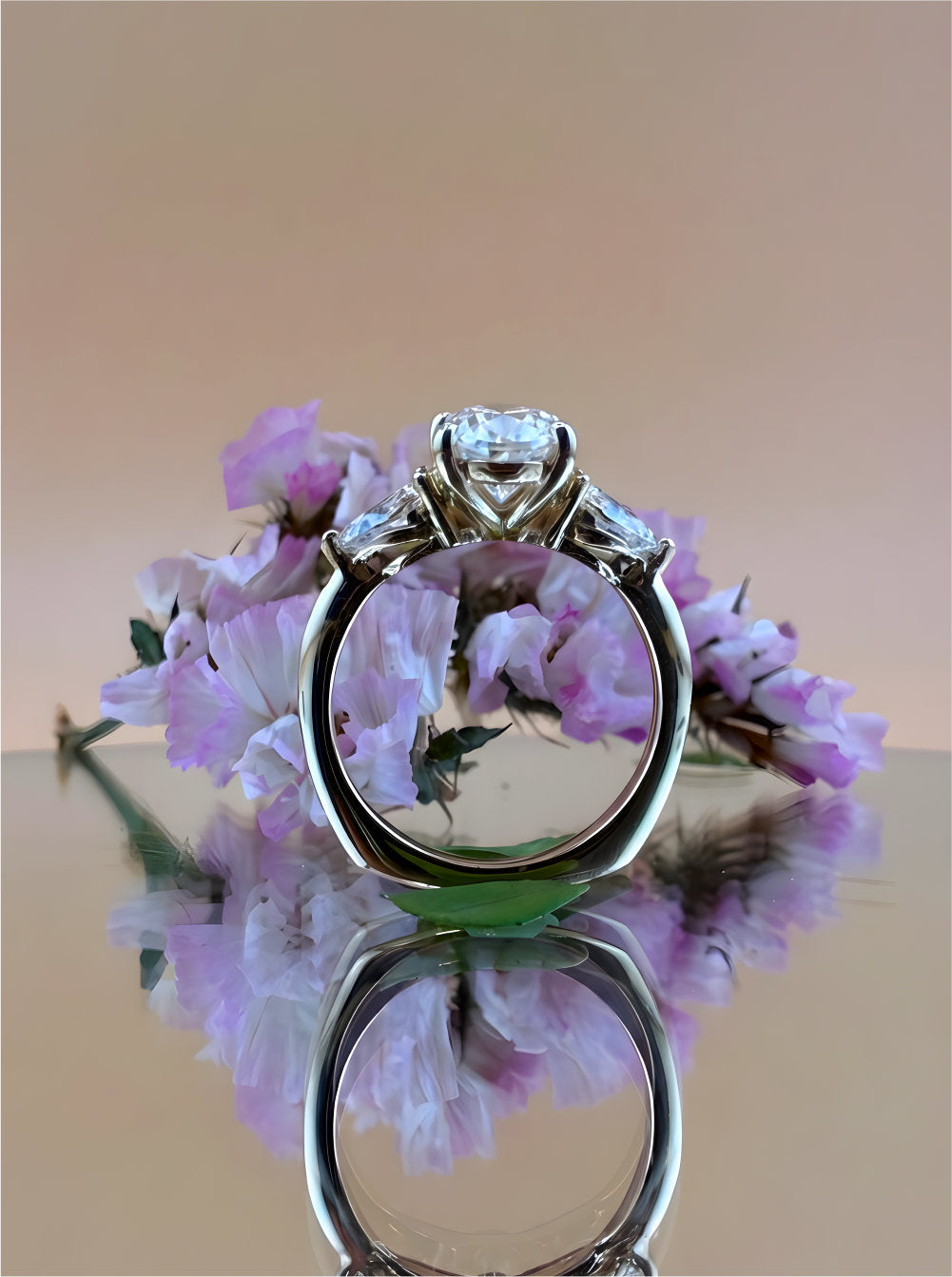 The Garden Oval Three-Stone Ring