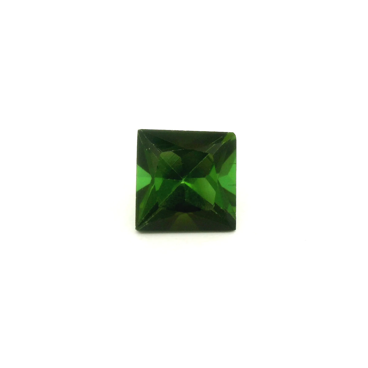 1.60ct Square Natural Tourmaline (Colour Green, Clarity Slightly Included, Cut Faceted)