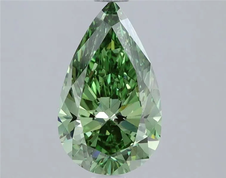 1.74ct Pear Lab Grown Diamond (Colour Fancy Vivid Green, Clarity VS1, IGI Certified)