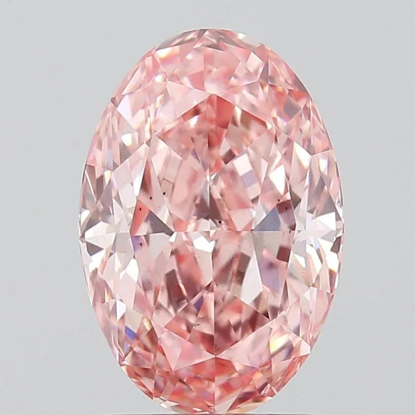 1.85ct Oval Lab Grown Diamond (Colour Fancy Vivid Pink, Clarity VS2, IGI Certified)