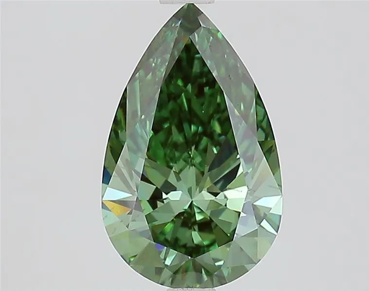 1.96ct Pear Lab Grown Diamond (Colour Fancy Vivid Green, Clarity VS2, IGI Certified)