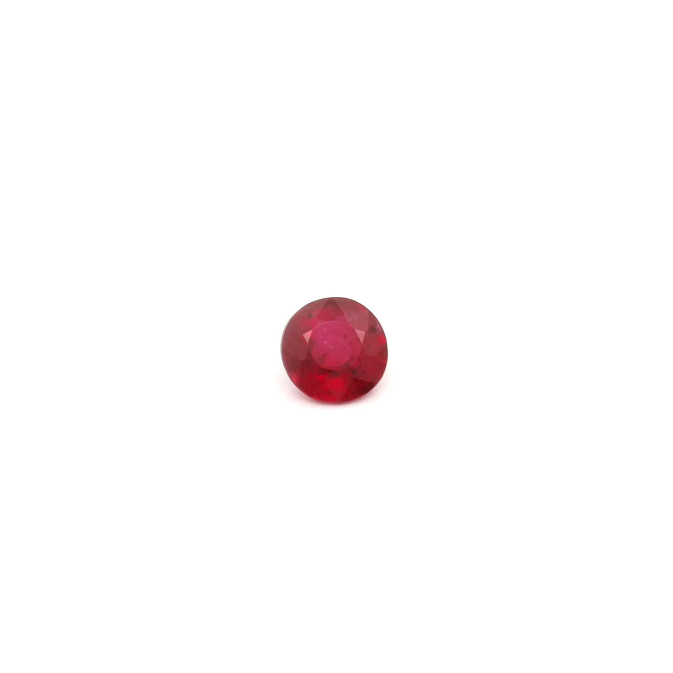 0.34ct Round Natural Ruby (Colour Red, Clarity Moderately Included, Cut Faceted)