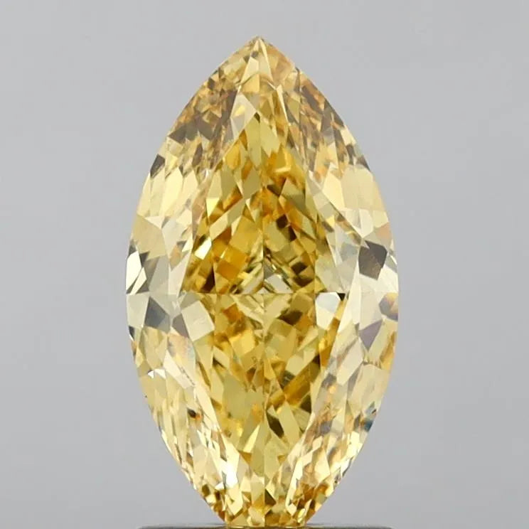 2.01ct Marquise Lab Grown Diamond (Colour Fancy Intense Yellow, Clarity VS1, IGI Certified)