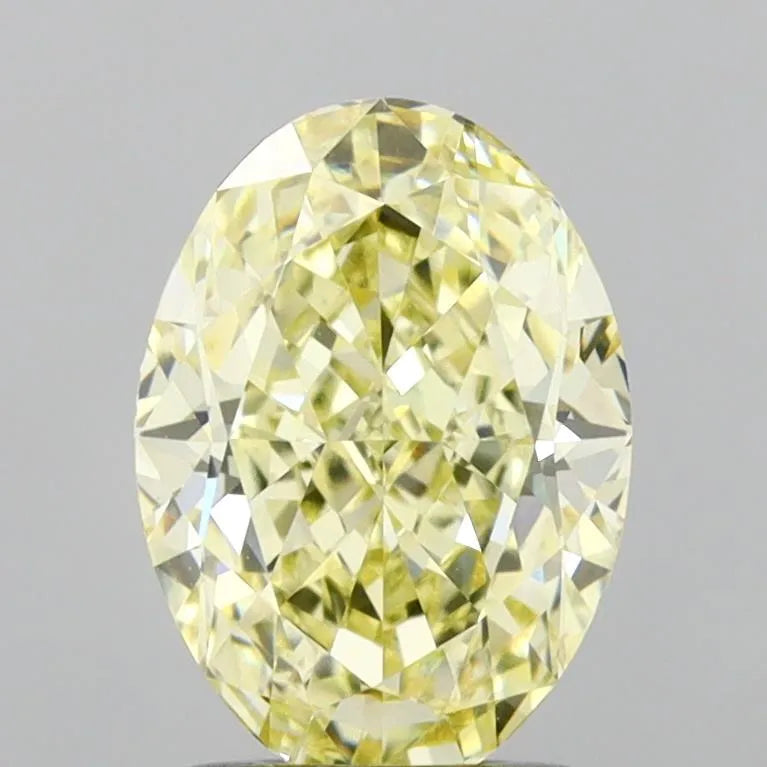 2.02ct Oval Lab Grown Diamond (Colour Fancy Yellow, Clarity VVS2, IGI Certified)