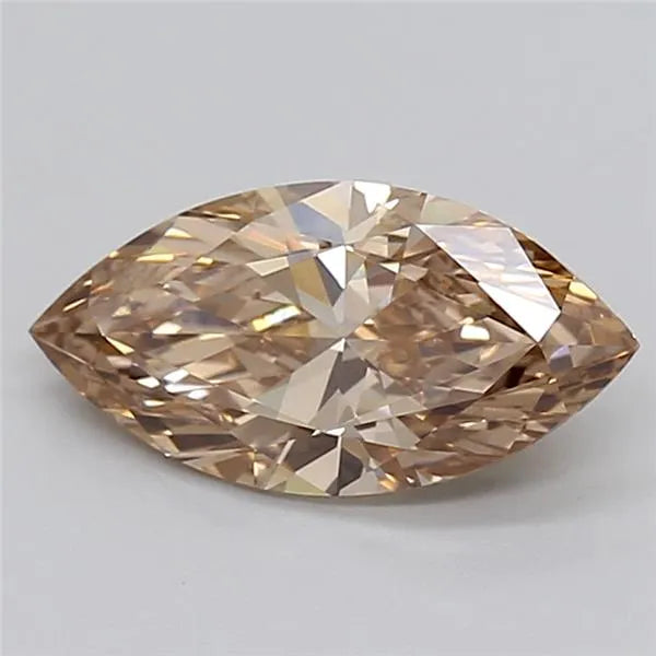 2.04ct Marquise Lab Grown Diamond (Colour Fancy Light Brown, Clarity VVS2, IGI Certified)