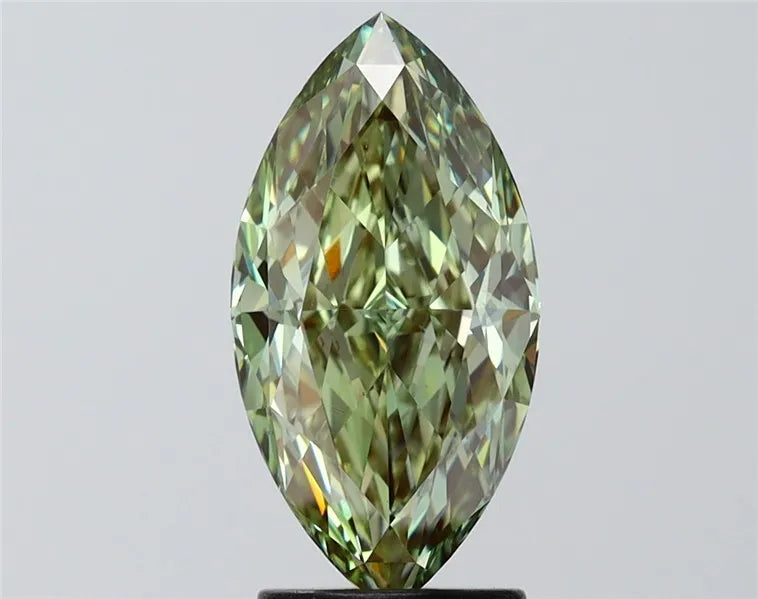 2.52ct Marquise Lab Grown Diamond (Colour Fancy Vivid Green, Clarity VS1, IGI Certified)