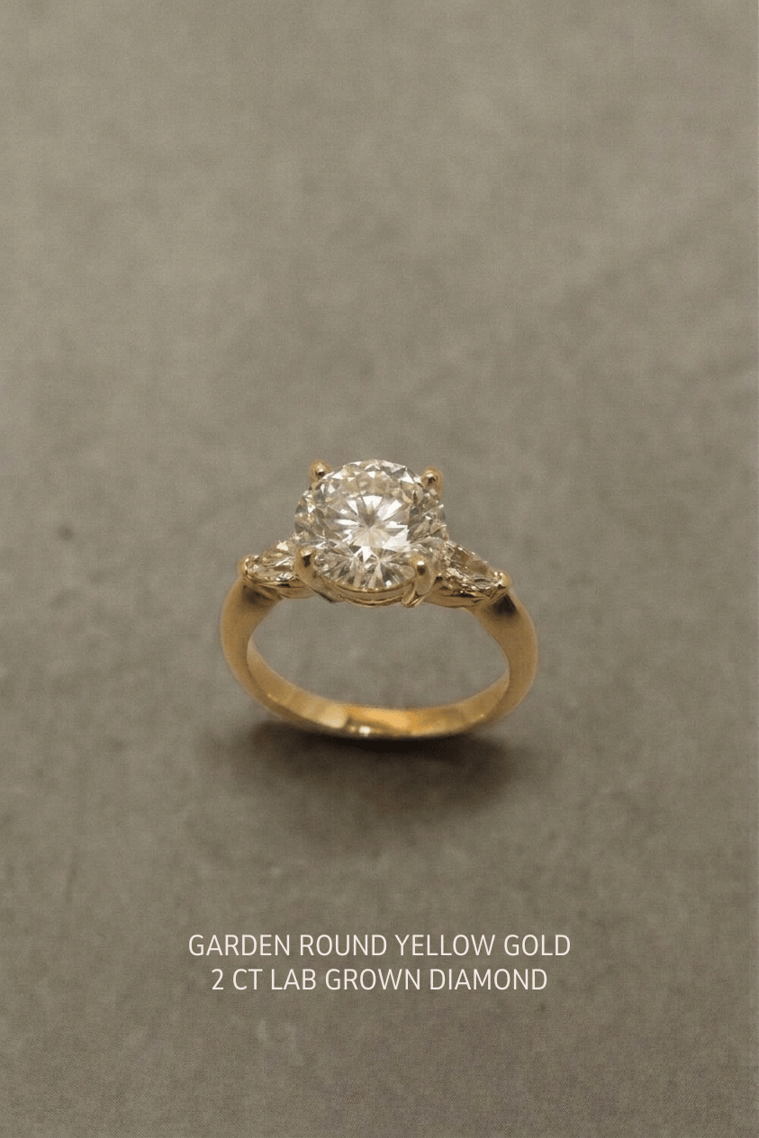 The Garden Round Three-Stone Ring