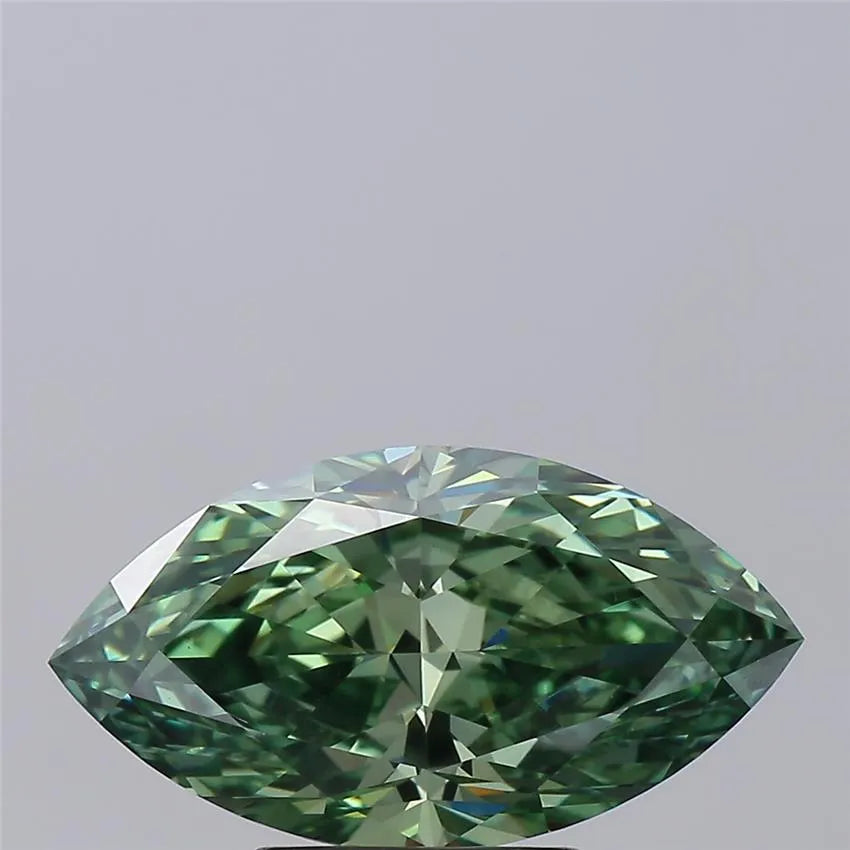 3.02ct Marquise Lab Grown Diamond (Colour Fancy Vivid Green, Clarity VVS2, IGI Certified)
