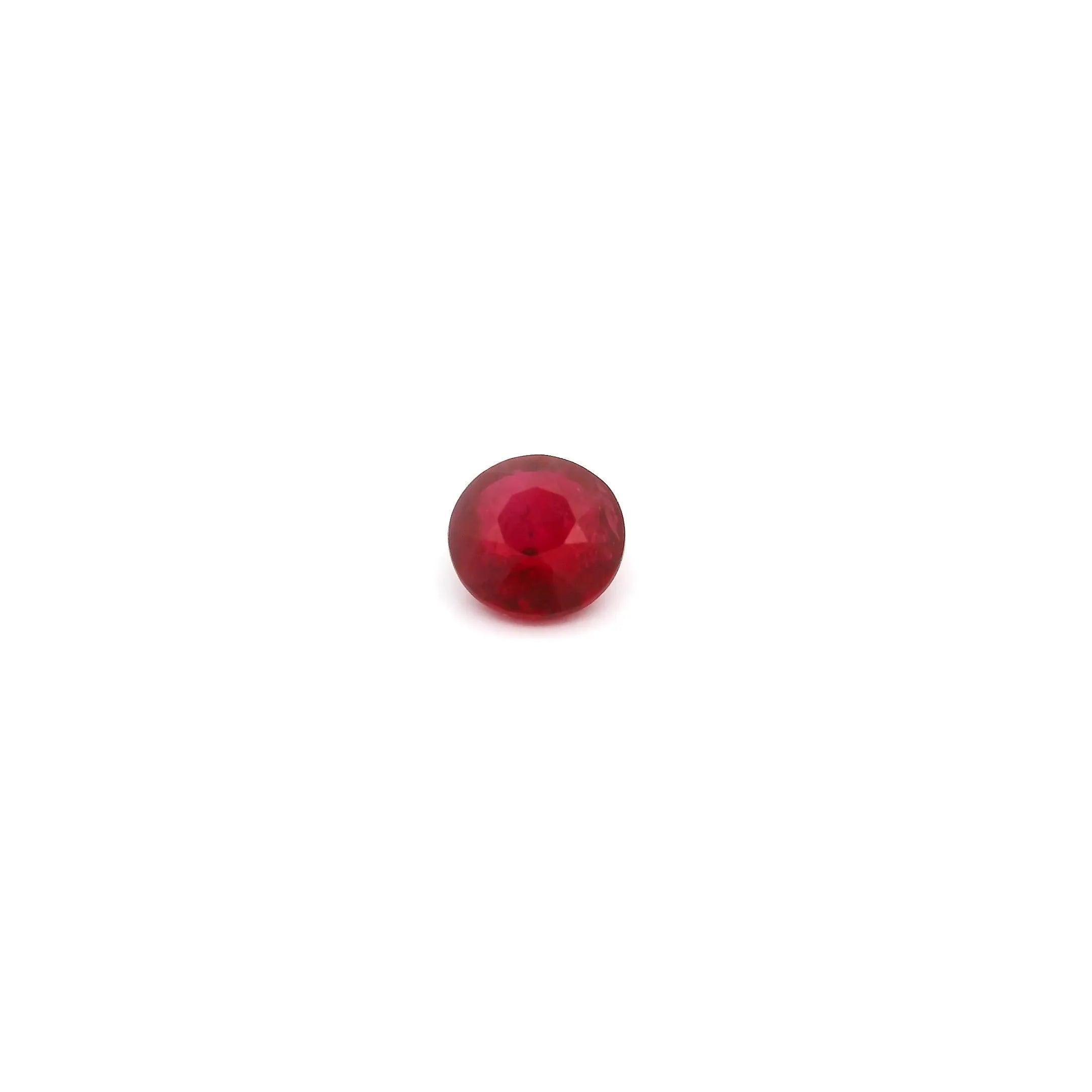 0.34ct Round Natural Ruby (Colour Red, Clarity Moderately Included, Cut Faceted)