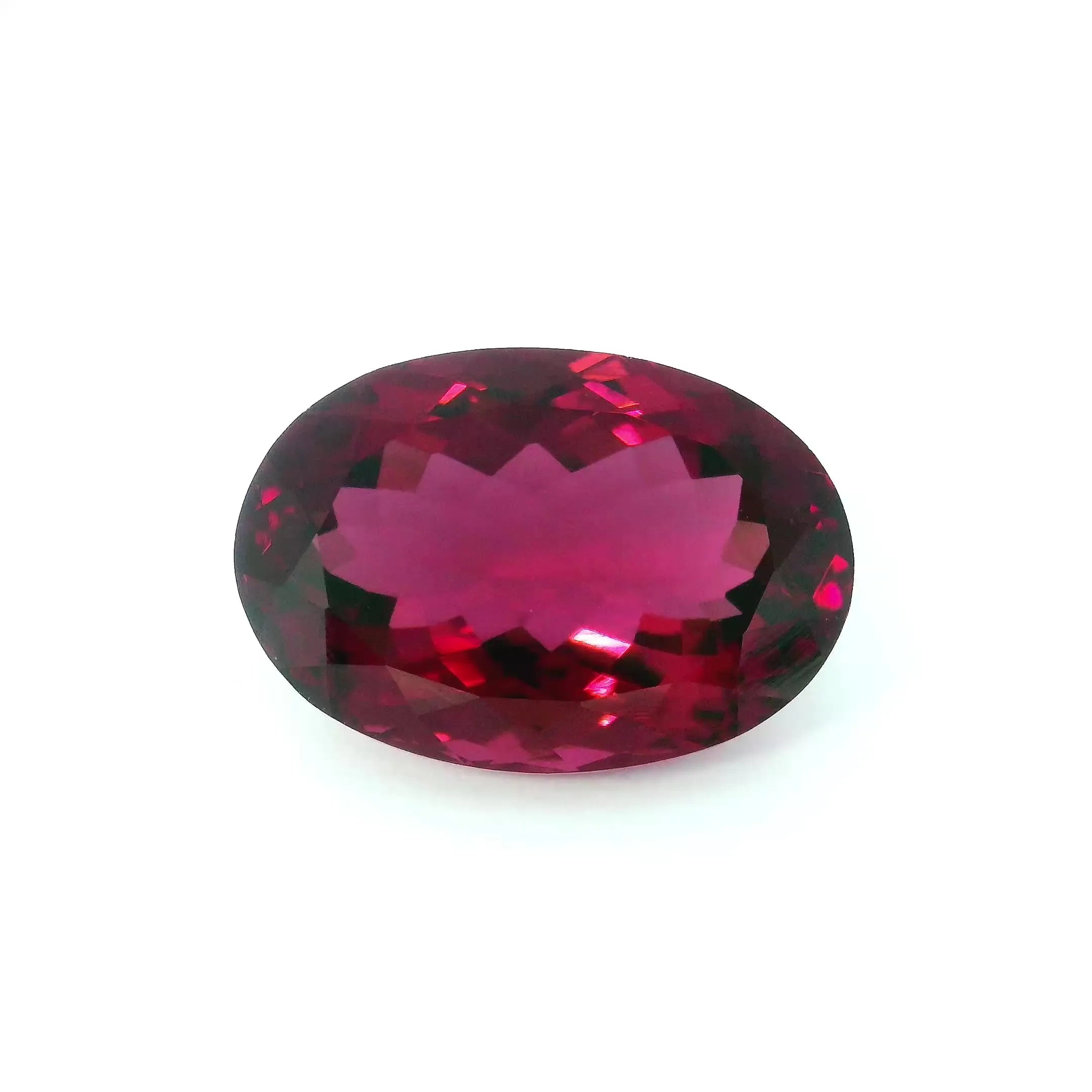 6.38ct Oval Natural Tourmaline (Colour Red, Clarity Eye Clean, Cut Faceted)